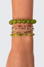 ANNI LU - Ball Armbånd (Sage Green) - Billede 2