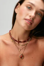 ANNI LU - Hot Drops Halskæde (Red Jasper) - Billede 2