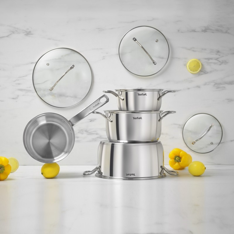 3168430337817-6 Tefal Intuition grydesæt stål 7 dele - Billede 1