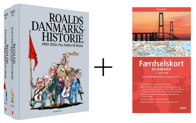 Roald + færdselskort Roalds danmarkshistorie 1980-2026 + Færdselskort Danmark 2026-2027 - Billede 1