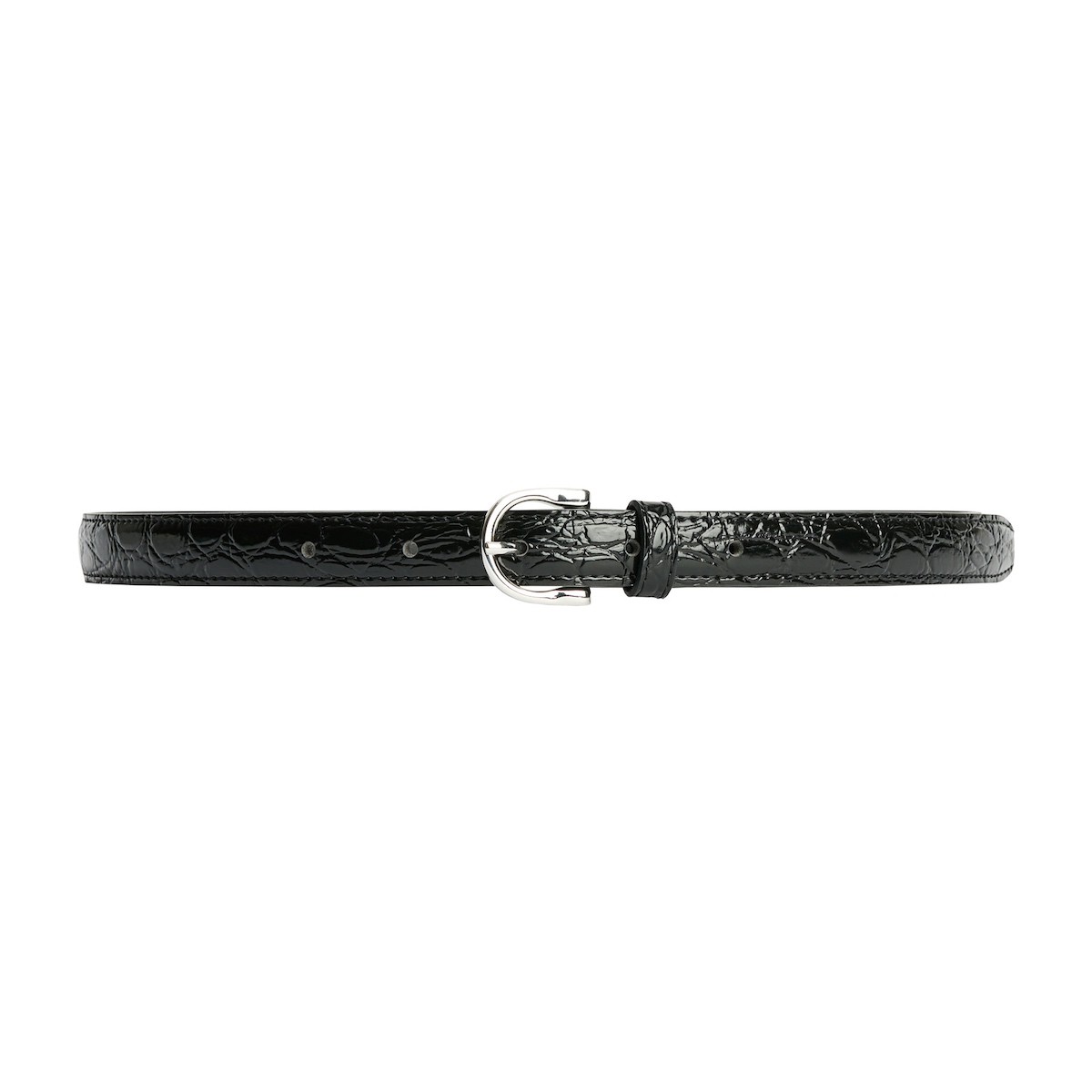 baeltelillesort SKALL STUDIO - Classic Bælte (Croco Black) - Billede 1