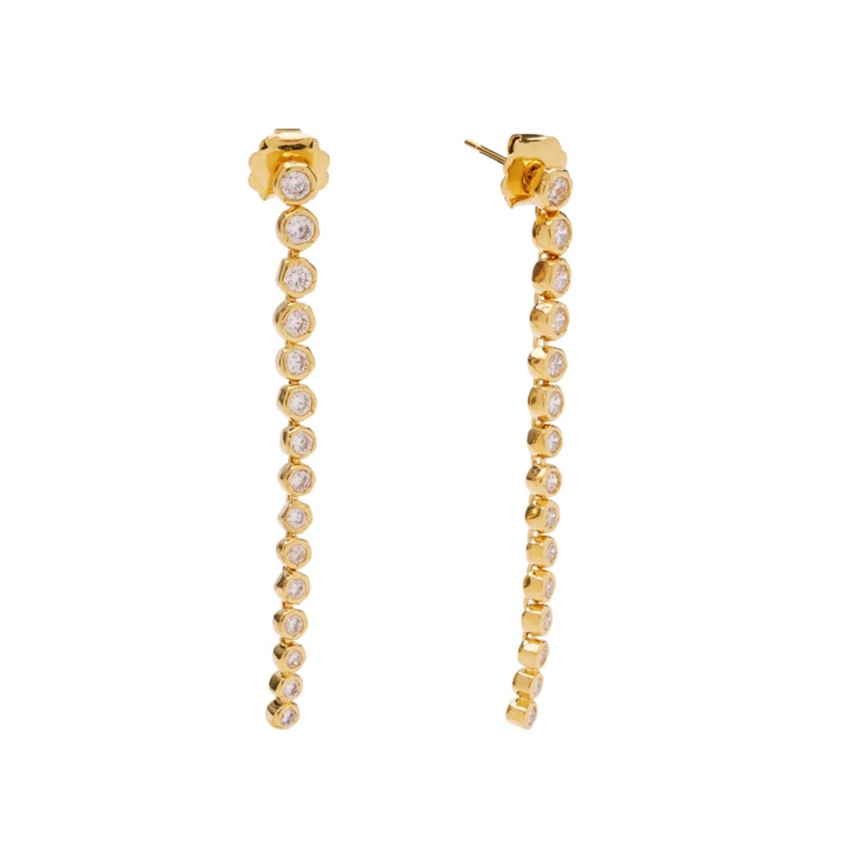 ziva PICO COPENHAGEN - Ziva Long Crystal Øreringe (Guld) - Billede 1
